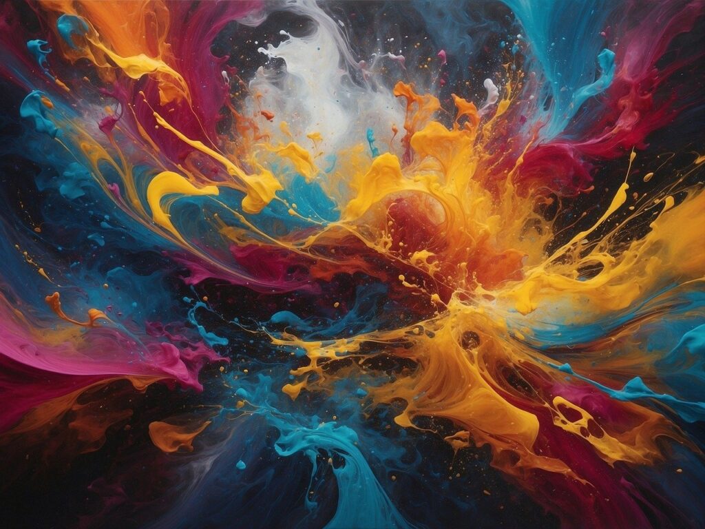 ai generated, colour, splash